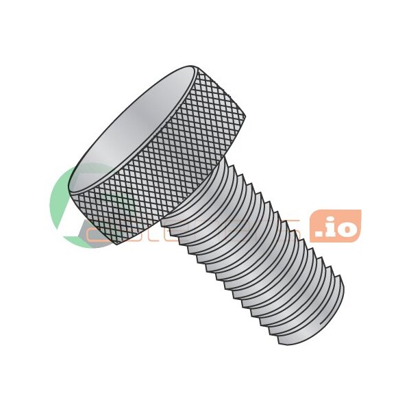 Newport Fasteners Thumb Screw, #6-32 Thread Size, Round, Plain Aluminum, 0.203 in Head Ht, 3/8 in Lg, 100 PK 593050 - main